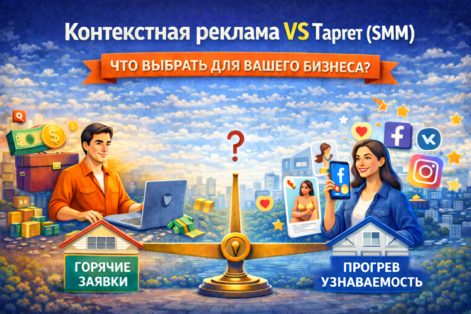 Контекстная реклама vs таргет (SMM): что выбрать вашему бизнесу ?